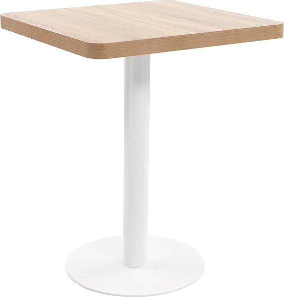 VidaXL Bistro stolek tmavě hnědý 60 x 60 cm MDF [286430] Barva: tmavě hnědá a černá