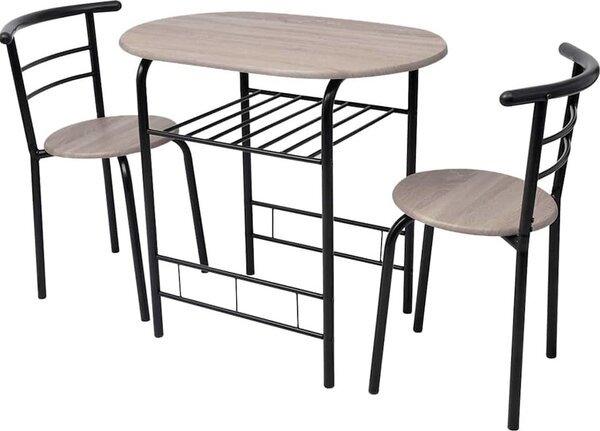 VidaXL Snídaňový barový set MDF [243002] Barva: Černá