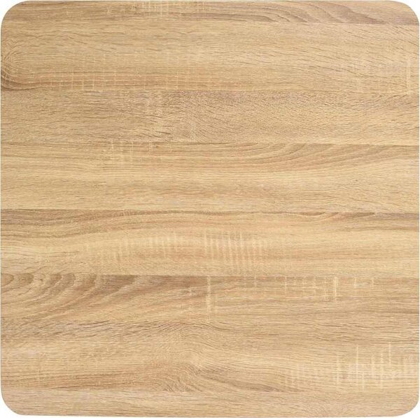 VidaXL Bistro stolek tmavě hnědý 60 x 60 cm MDF [286430] Barva: tmavě hnědá a černá