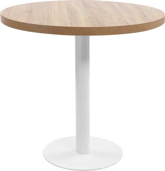 VidaXL Bistro stolek tmavě hnědý 80 cm MDF [286424] Barva: světle hnědá a černá