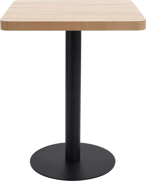 VidaXL Bistro stolek tmavě hnědý 60 x 60 cm MDF [286430] Barva: tmavě hnědá a černá