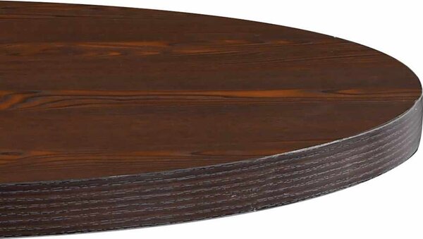VidaXL Bistro stolek tmavě hnědý 80 cm MDF [286424] Barva: světle hnědá a černá