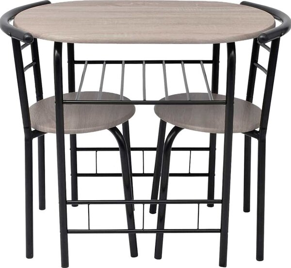 VidaXL Snídaňový barový set MDF [243002] Barva: Černá