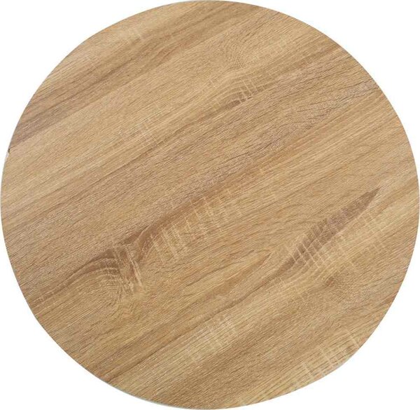 VidaXL Bistro stolek světle hnědý 60 cm MDF [286421] Barva: světle hnědá a černá