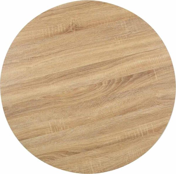 VidaXL Bistro stolek tmavě hnědý 80 cm MDF [286424] Barva: světle hnědá a černá