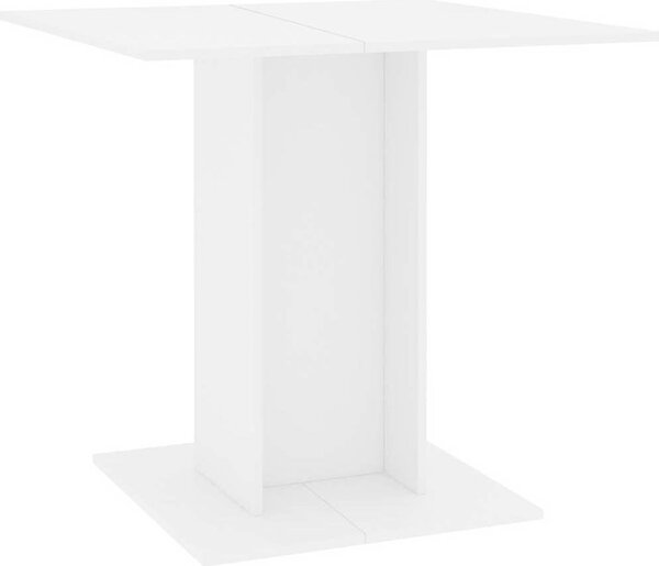 VidaXL Jídelní stůl 80 x 80 x 75 cm dřevotříska [800255] Barva: Bílá