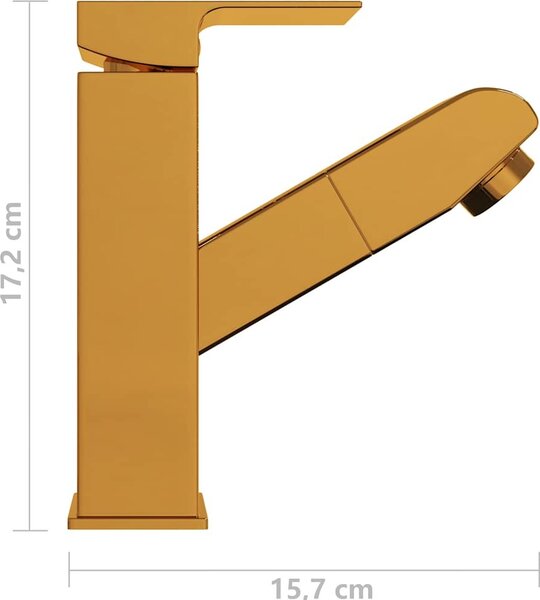 VidaXL Umyvadlová baterie s vytahovací sprškou 157 x 172 mm [149076] Barva: Černá