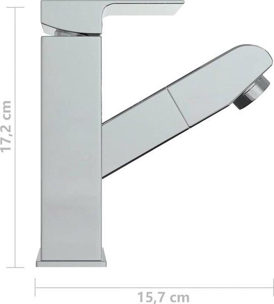 VidaXL Umyvadlová baterie s vytahovací sprškou 157 x 172 mm [149076] Barva: Černá
