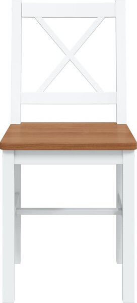 VidaXL 5dílný jídelní set a bílý [240883] Barva: Hnědá