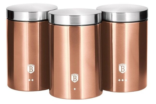 Dóza na potraviny sada 3 ks Rosegold Metallic Line