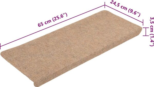 VidaXL Samolepicí nášlapy na schody 15 ks 65x24,5x3,5 cm [343478] Barva: antracitová