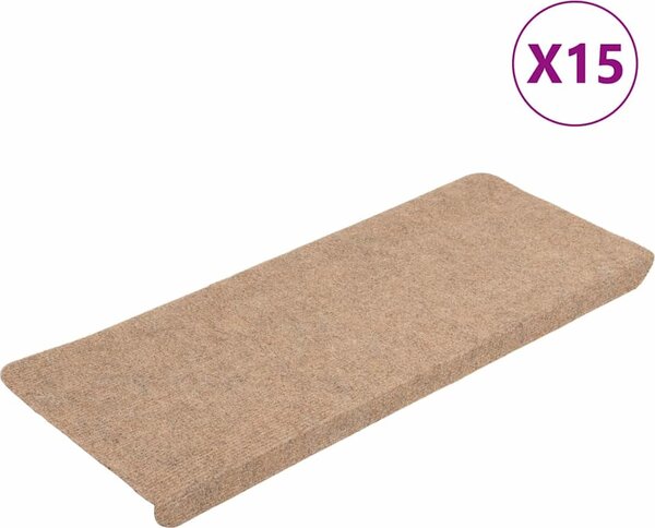 VidaXL Samolepicí nášlapy na schody 15 ks 65x24,5x3,5 cm [343478] Barva: antracitová