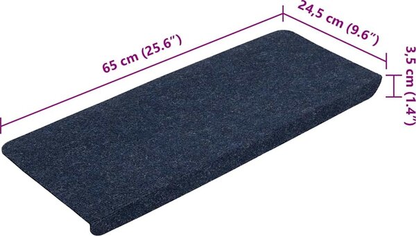 VidaXL Samolepicí nášlapy na schody 15 ks 65x24,5x3,5 cm [343478] Barva: antracitová