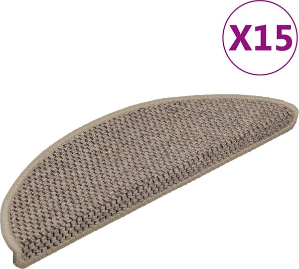 VidaXL Samolepicí nášlapy na schody vzhled 15 ks 56x17x3cm [326864] Barva: Stříbrná