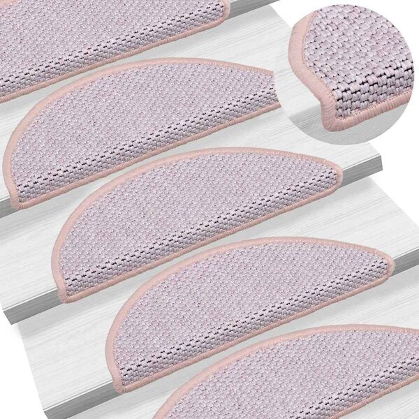 VidaXL Samolepicí nášlapy na schody vzhled 15 ks 56x17x3cm [326864] Barva: Stříbrná