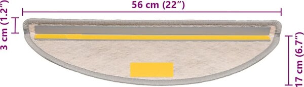 VidaXL Samolepicí nášlapy na schody vzhled 15 ks 56x17x3cm [326864] Barva: Stříbrná