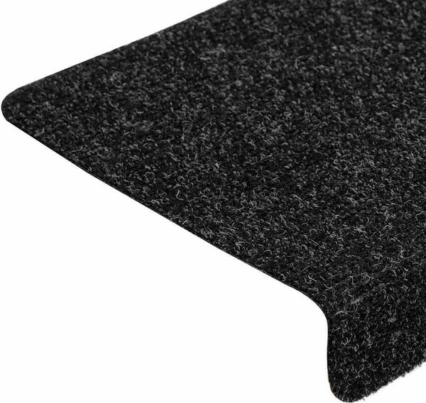 VidaXL Schodové rohože samolepicí 15 ks 65 x 21 x 4 cm s obdélníkovým okrajem [134563] Barva: Hnědá