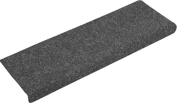 VidaXL Schodové rohože samolepicí 15 ks 65 x 21 x 4 cm s obdélníkovým okrajem [134563] Barva: Hnědá
