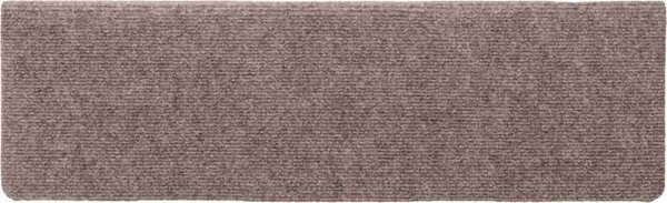 VidaXL Schodové rohože samolepicí 15 ks 65 x 21 x 4 cm s obdélníkovým okrajem [134563] Barva: Hnědá