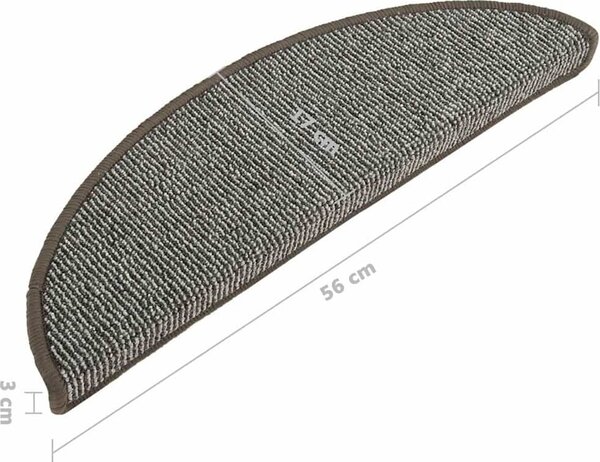 VidaXL Kobercové nášlapy na schody 15 ks 56 x 17 x 3 cm [149848] Barva: krémová
