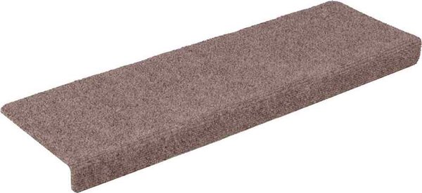 VidaXL Schodové rohože samolepicí 15 ks 65 x 21 x 4 cm s obdélníkovým okrajem [134563] Barva: Hnědá
