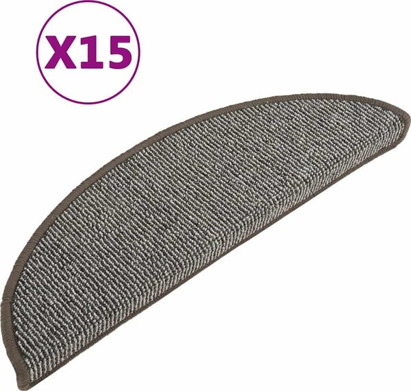 VidaXL Kobercové nášlapy na schody 15 ks 56 x 17 x 3 cm [149848] Barva: krémová