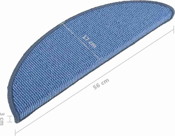 VidaXL Kobercové nášlapy na schody 15 ks 56 x 17 x 3 cm [149848] Barva: krémová