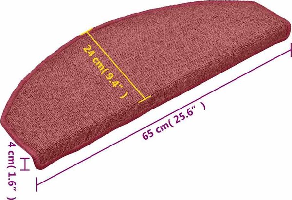 VidaXL Rohožky na schody 15 ks 65 x 24 x 4 cm [322373] Barva: taupe