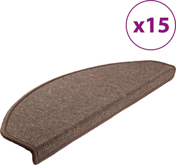 VidaXL Rohožky na schody 15 ks 65 x 24 x 4 cm [322373] Barva: taupe