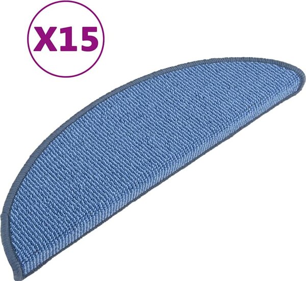 VidaXL Kobercové nášlapy na schody 15 ks 56 x 17 x 3 cm [149848] Barva: krémová