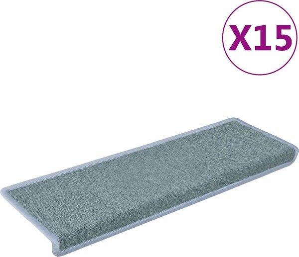 VidaXL Schodové rohože 15 ks 65 x 21 x 4 cm s obdélníkovým okrajem [326194] Barva: světle hnědá