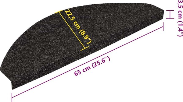 VidaXL Samolepicí nášlapy na schody 10 ks 65x22,5x3,5 cm [355251] Barva: Béžová