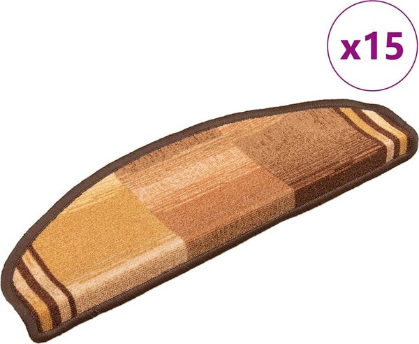 VidaXL Samolepící nášlapy na schody 15 ks 65 x 21 x 4 cm [322413] Barva: Červená