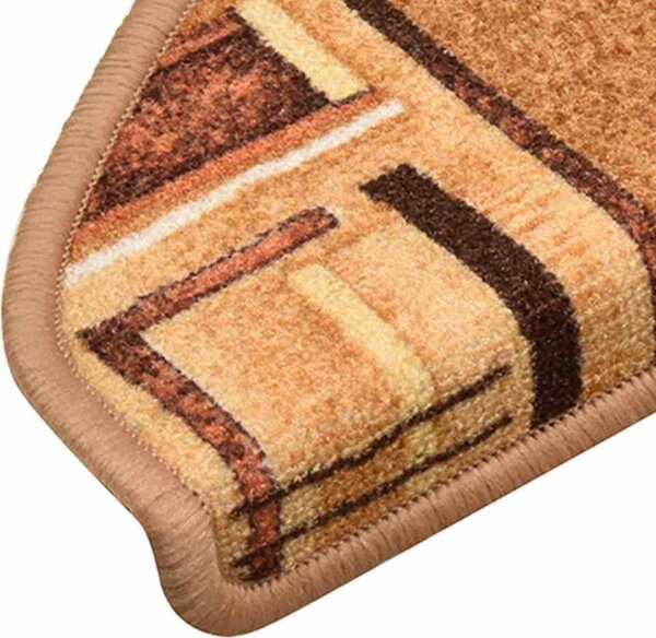 VidaXL Samolepící nášlapy na schody 15 ks 65 x 21 x 4 cm [322413] Barva: Červená
