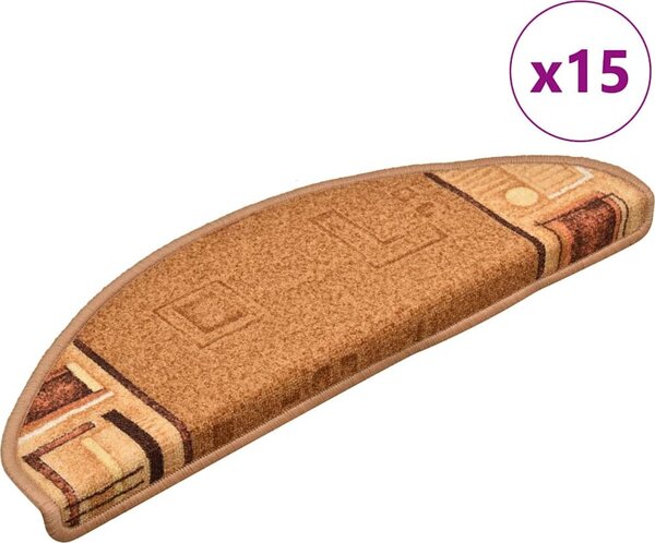 VidaXL Samolepící nášlapy na schody 15 ks 65 x 21 x 4 cm [322413] Barva: Červená