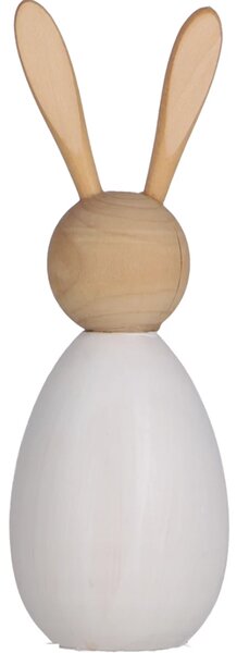 Dřevěný zajíček BUNNY DAISY 12,5 cm bílý