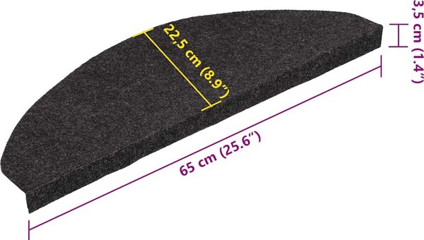 VidaXL Samolepicí nášlapy na schody 10 ks 65x22,5x3,5 cm [355251] Barva: Béžová