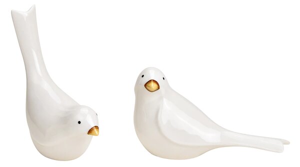 Porcelánový ptáček ORNELLA bílý - více variant