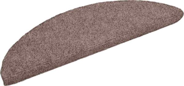 VidaXL Schodové rohože samolepicí 15 ks 56 x 17 x 3 cm půlkulaté [132692] Barva: světle hnědá