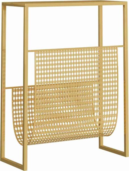 VidaXL Stojan na časopisy 35 x 15 x 45 cm ocel [331668] Barva: Černá