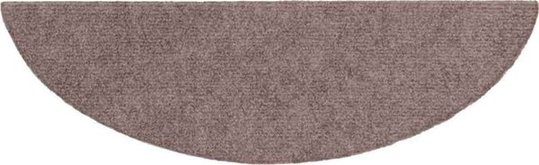 VidaXL Schodové rohože samolepicí 15 ks 56 x 17 x 3 cm půlkulaté [132692] Barva: světle hnědá