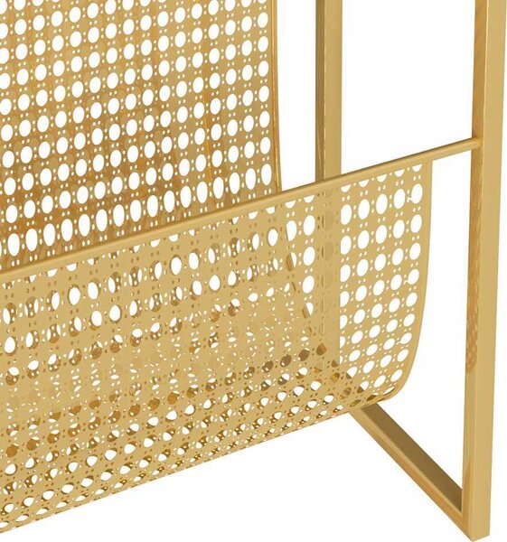 VidaXL Stojan na časopisy 35 x 15 x 45 cm ocel [331668] Barva: Černá
