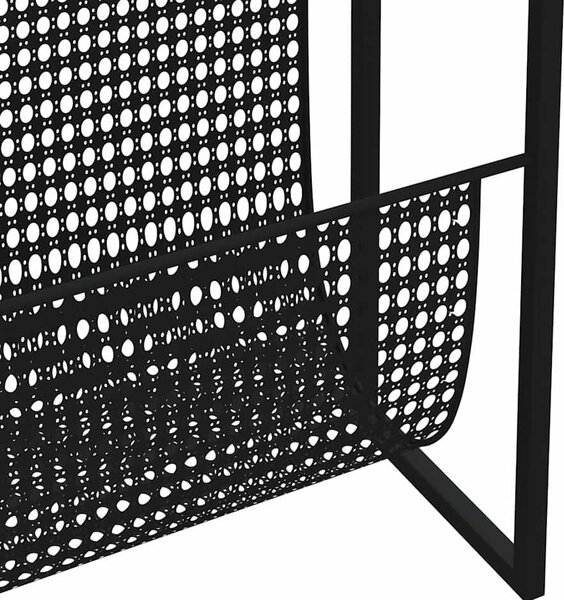 VidaXL Stojan na časopisy 35 x 15 x 45 cm ocel [331668] Barva: Černá