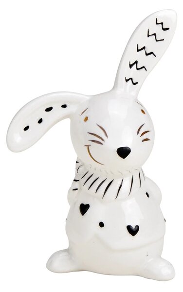 Keramický zajíček BUNNY BACK 10 cm bílý