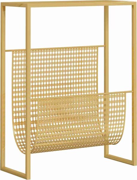 VidaXL Stojan na časopisy 35 x 15 x 45 cm ocel [331668] Barva: Černá