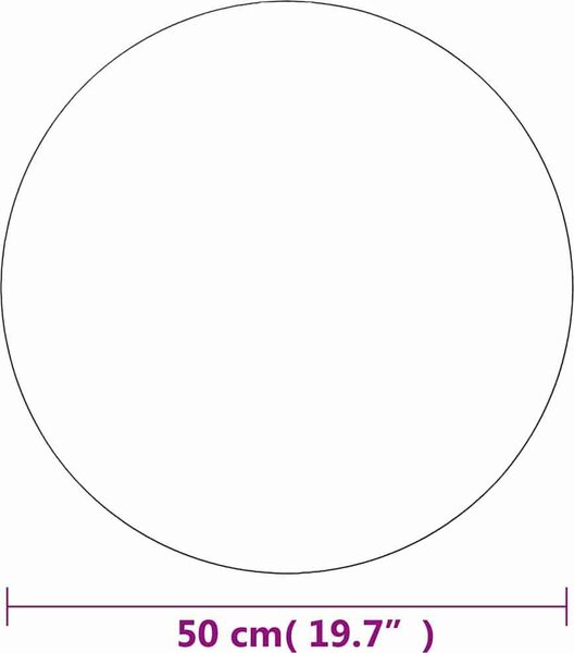 VidaXL Nástěnné zrcadlo 50 cm kulaté sklo [245703]
