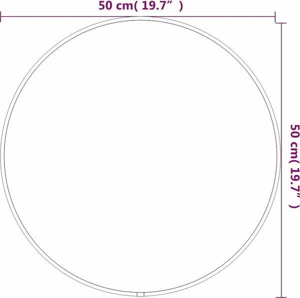 VidaXL Nástěnné zrcadlo Ø 50 cm kulaté [348181] Barva: Černá