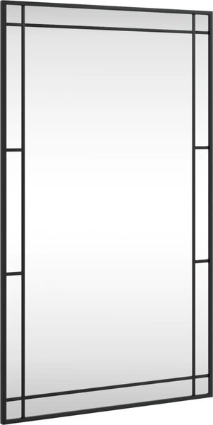VidaXL Nástěnné zrcadlo černé 60 x 100 cm obdélník železo [358631]