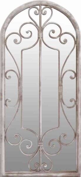 VidaXL Zahradní zrcadlo 100 x 45 cm železo do exteriéru [318373] Barva: Černá