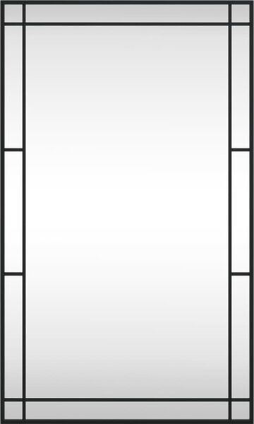 VidaXL Nástěnné zrcadlo černé 60 x 100 cm obdélník železo [358631]